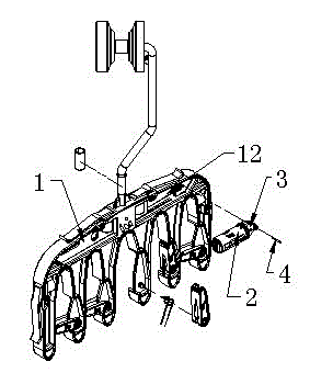 Clothes rack capable of displaying specification of fabric cutting piece