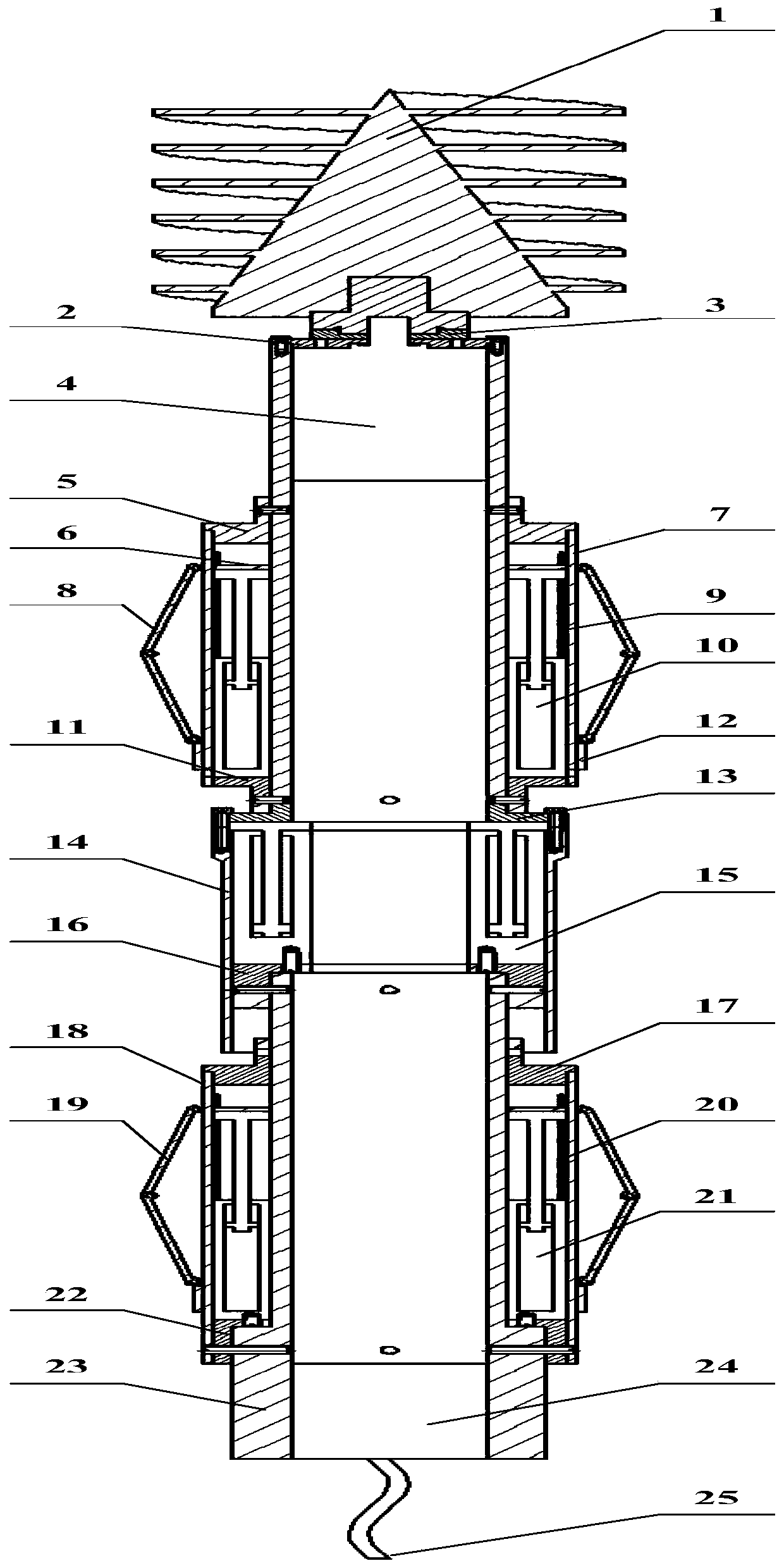 Autonomous seabed deep stratum drilling robot