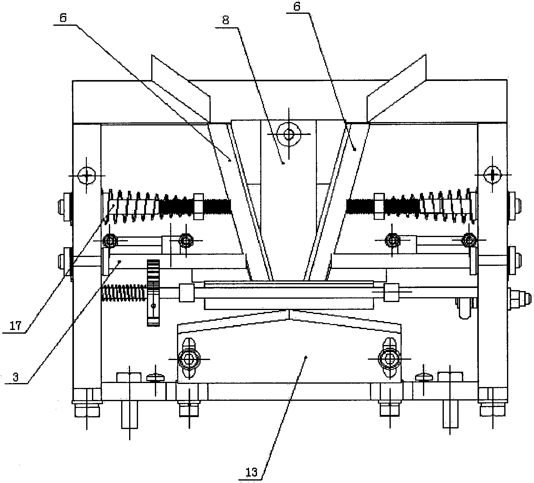 Self-alignment cutting device for irregular ellipsiod