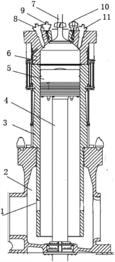 Method for operating low-speed marine engine in variable thermodynamic cycle mode