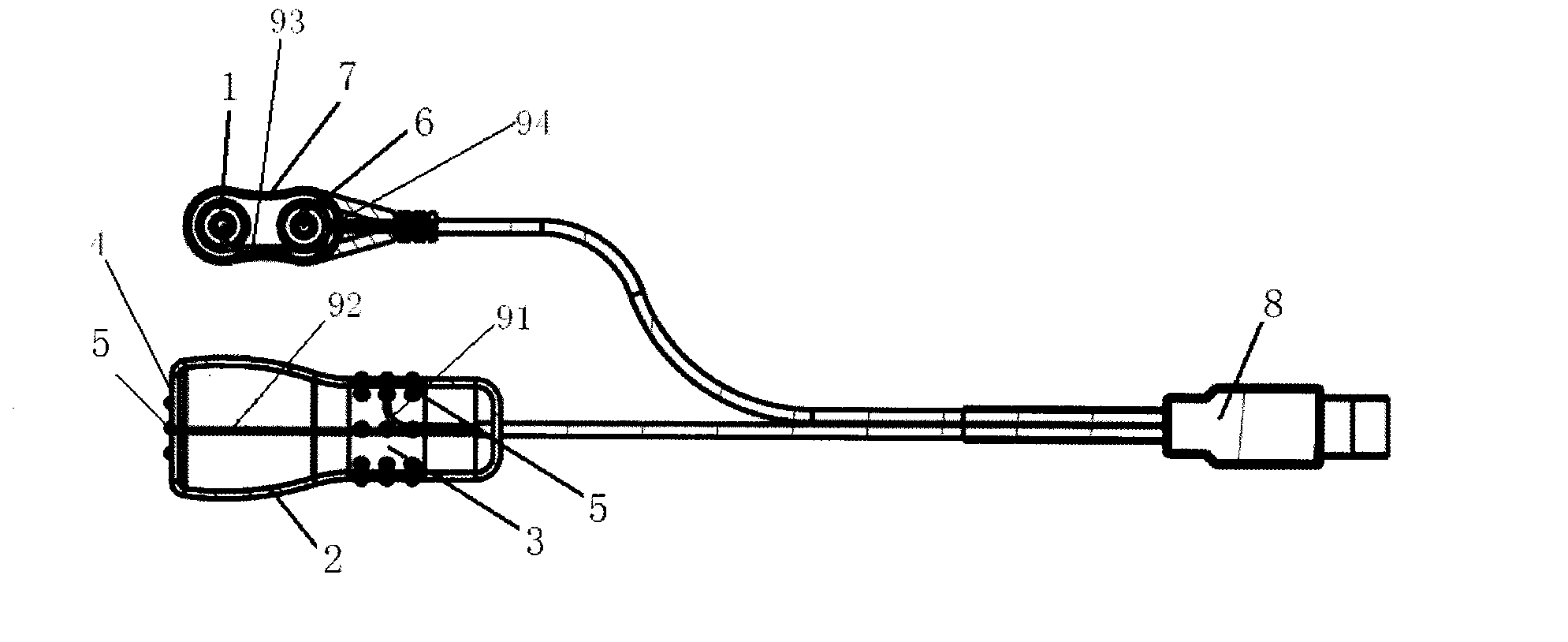 Movable measuring electrode device used for fetal heart rate monitoring