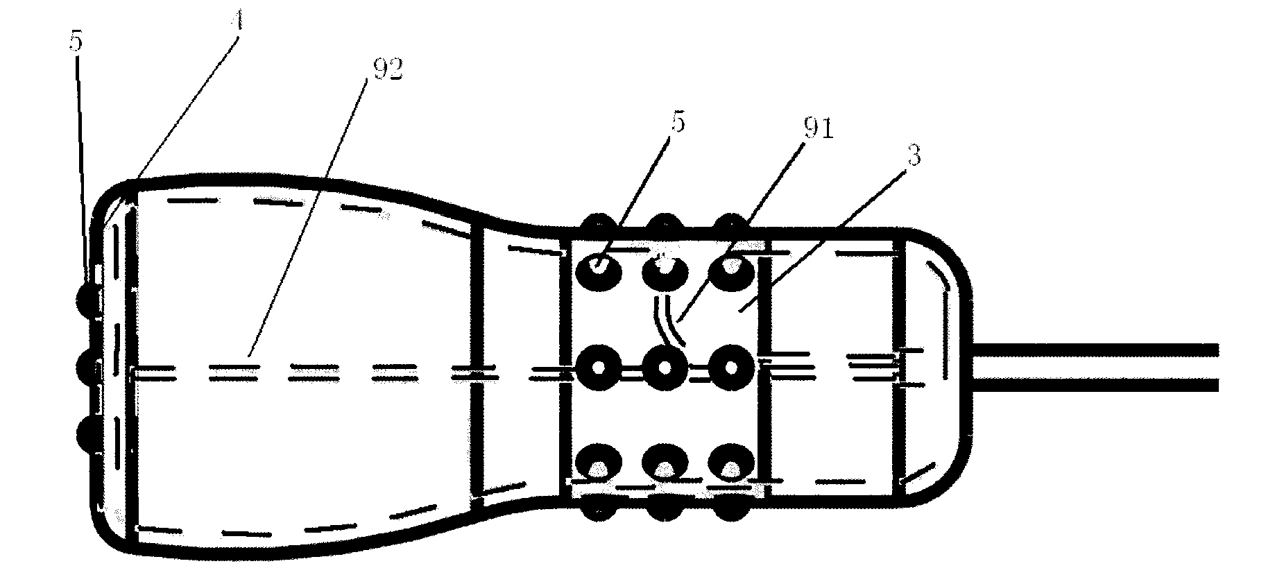 Movable measuring electrode device used for fetal heart rate monitoring