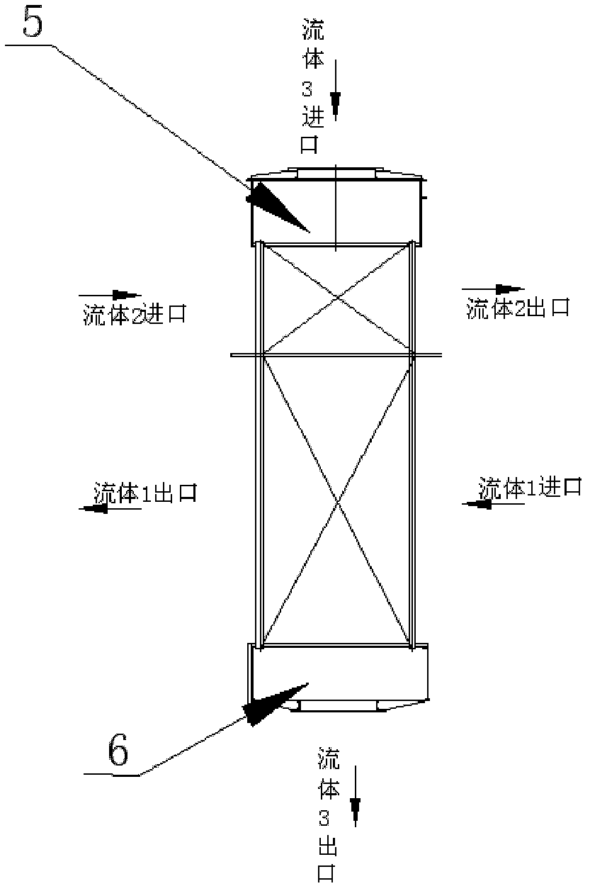 Three-fluid sleeve type heat-pipe heat exchanger