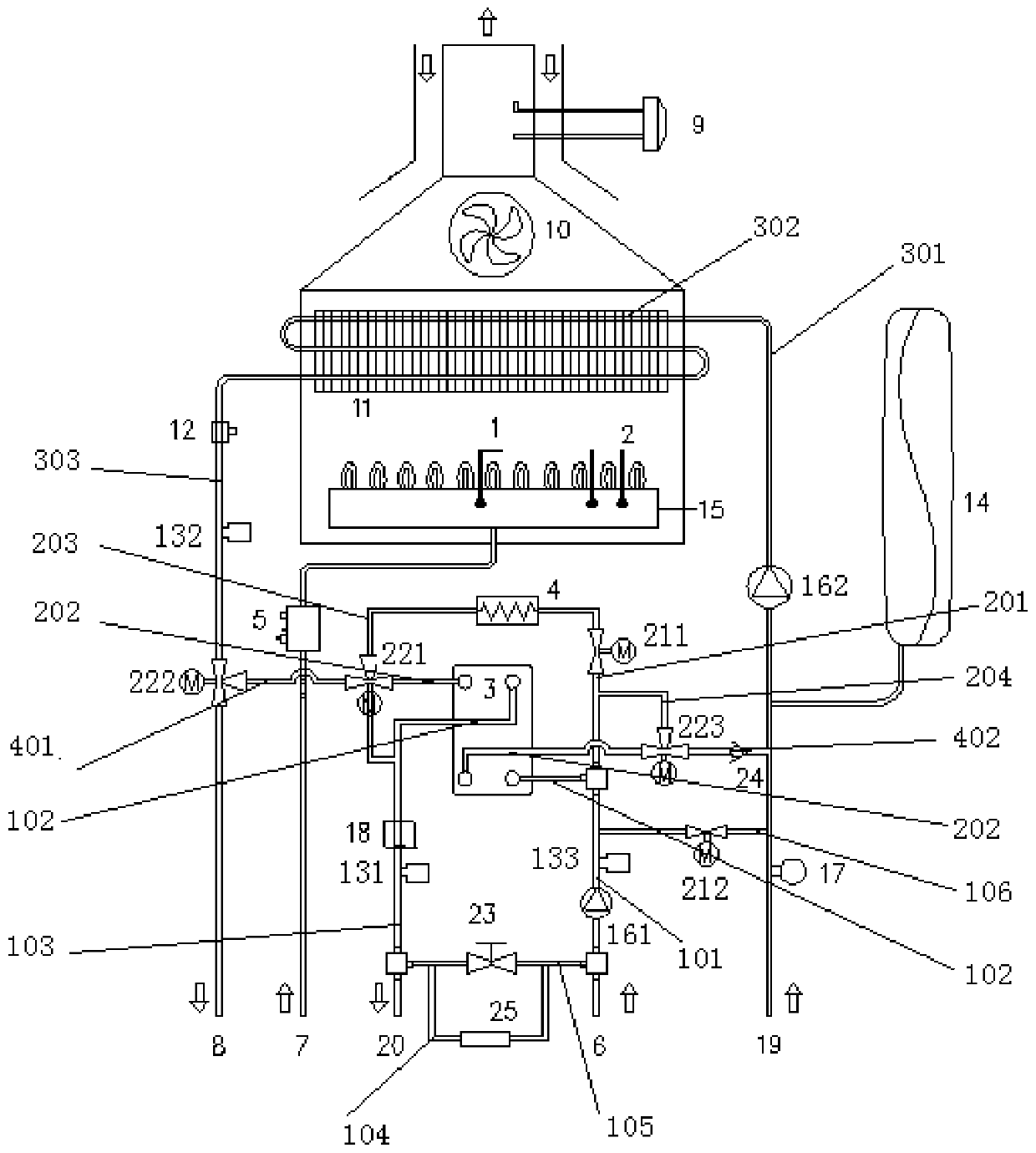 Wall-mounted furnace