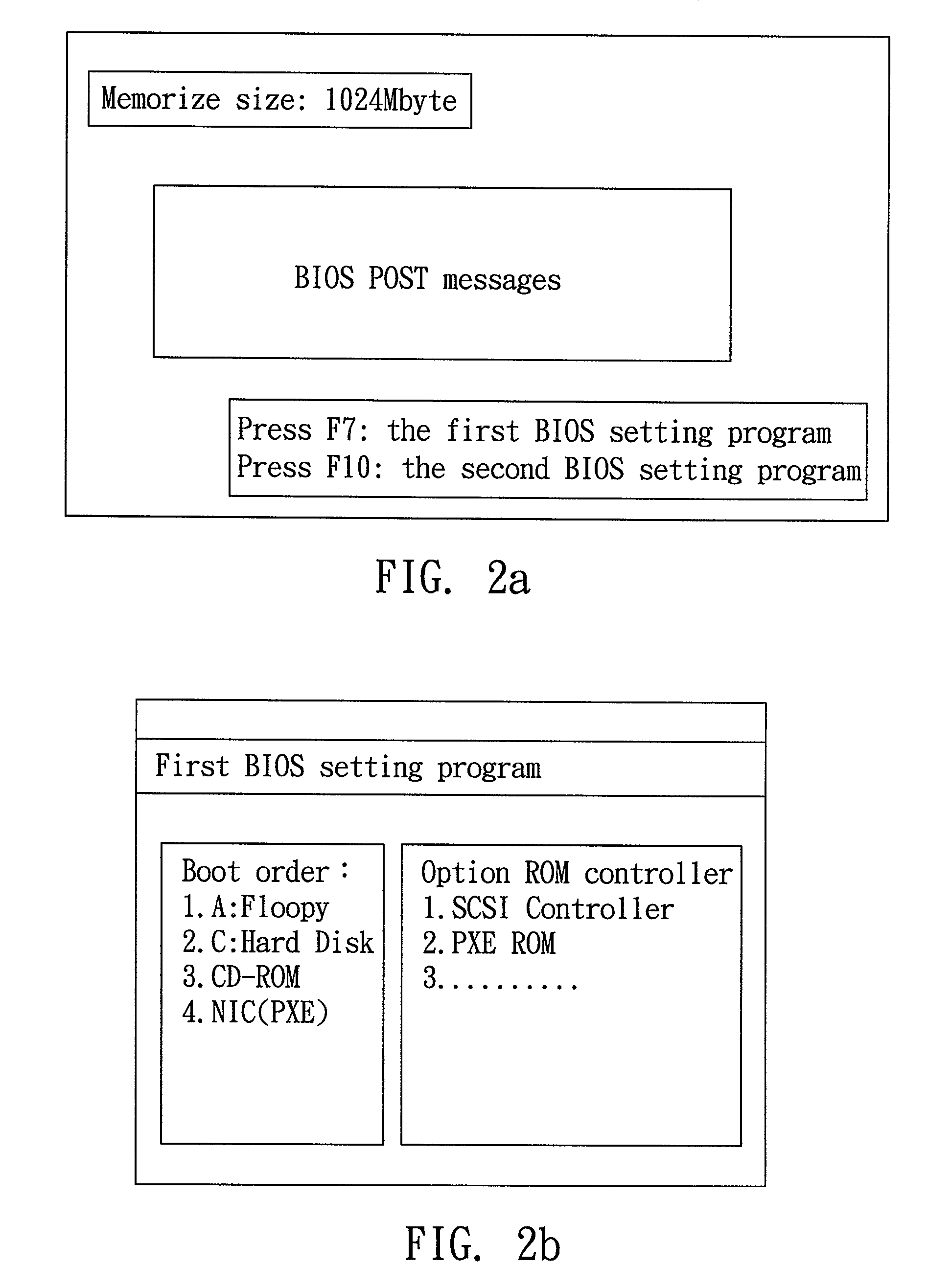 Bios setting method