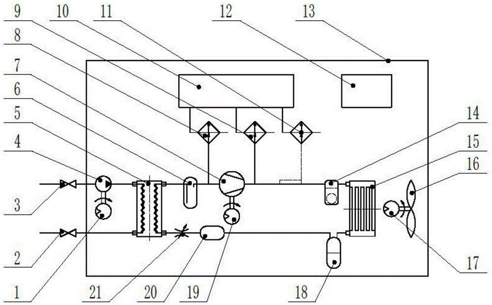 A mine pneumatic refrigeration device and method