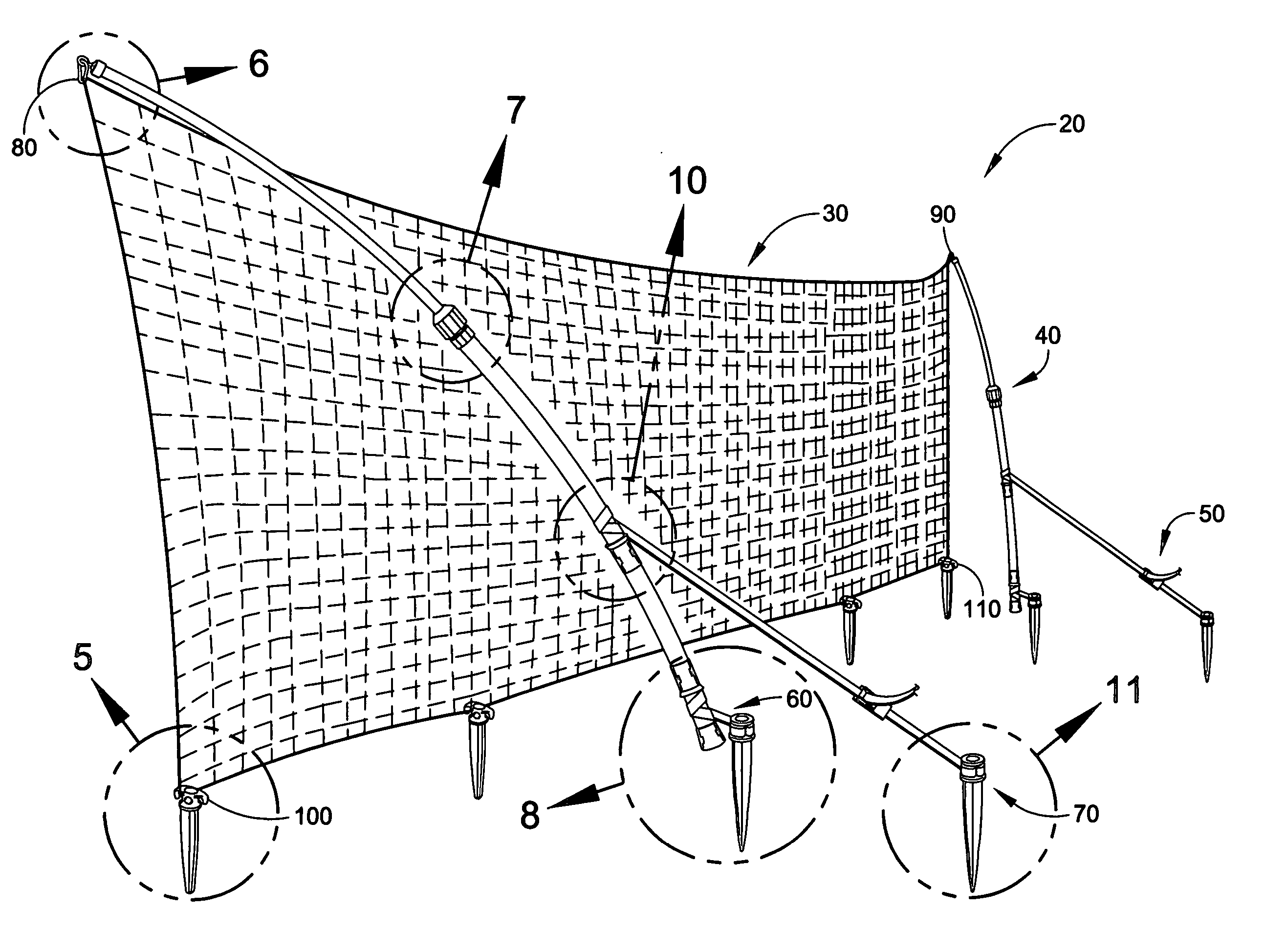 Frameless portable suspension system