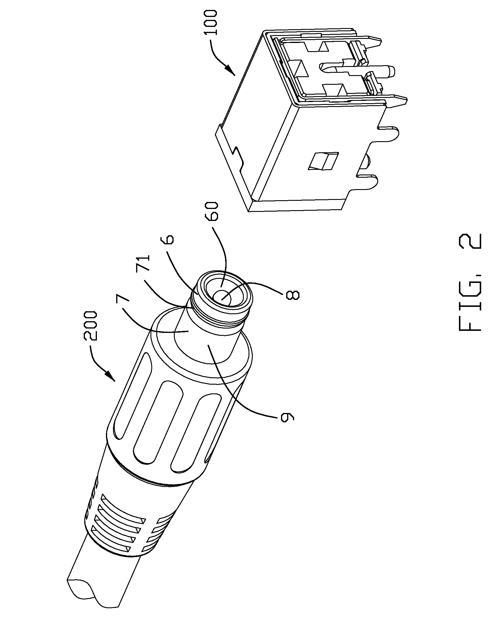 Connector assembly featured head-to-head mating interconnection and quick-disconnection therefrom