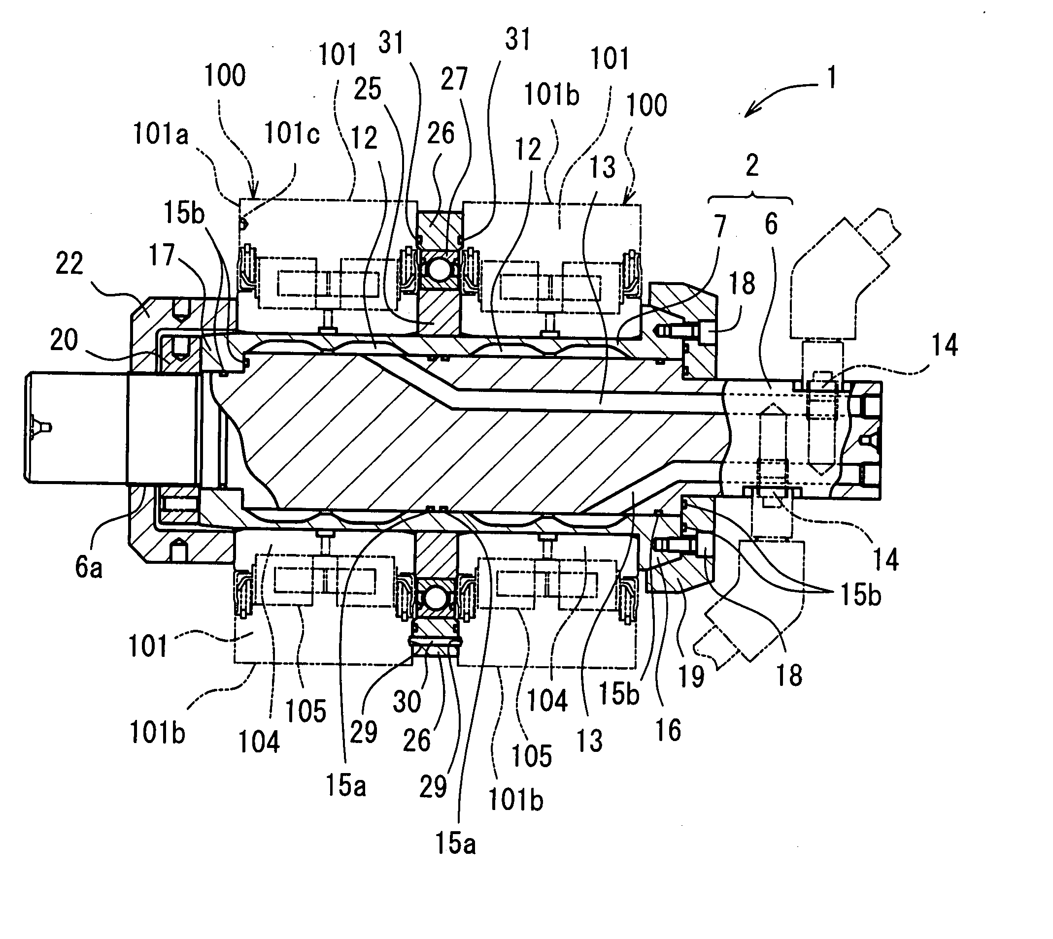 Polishing jig for rolling mill backup roll bearing