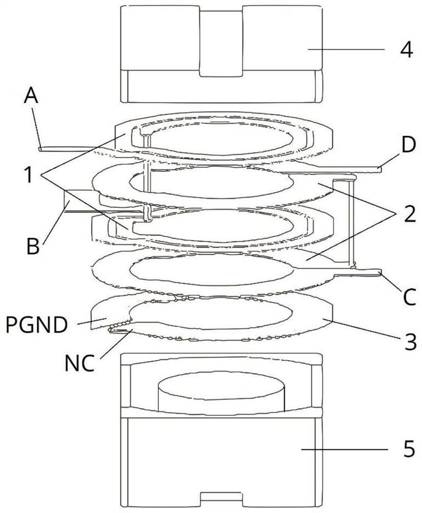 Planar transformer structure integrated with Y capacitor