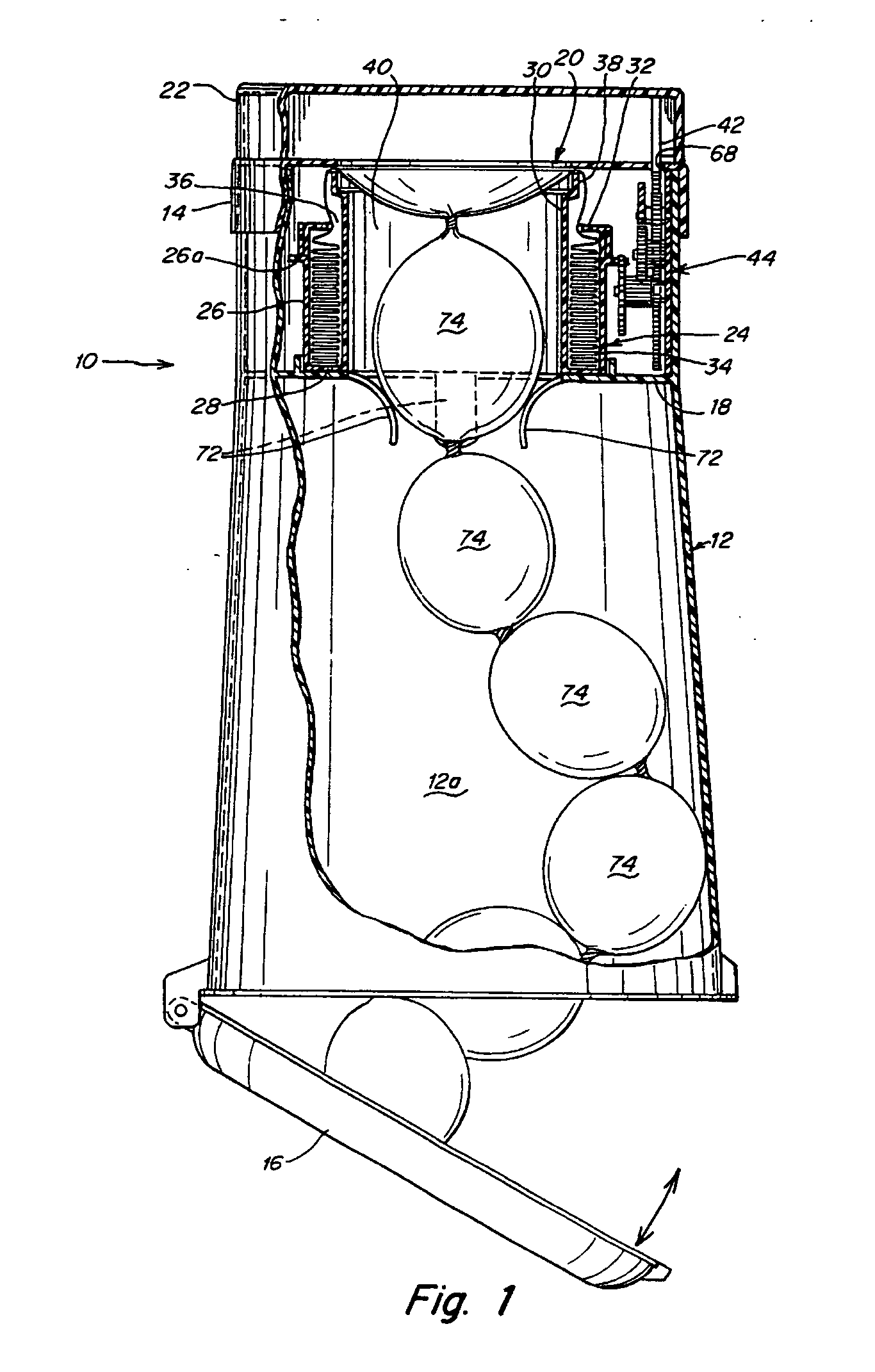 Waste disposal device including rotating cartridge coupled to lid