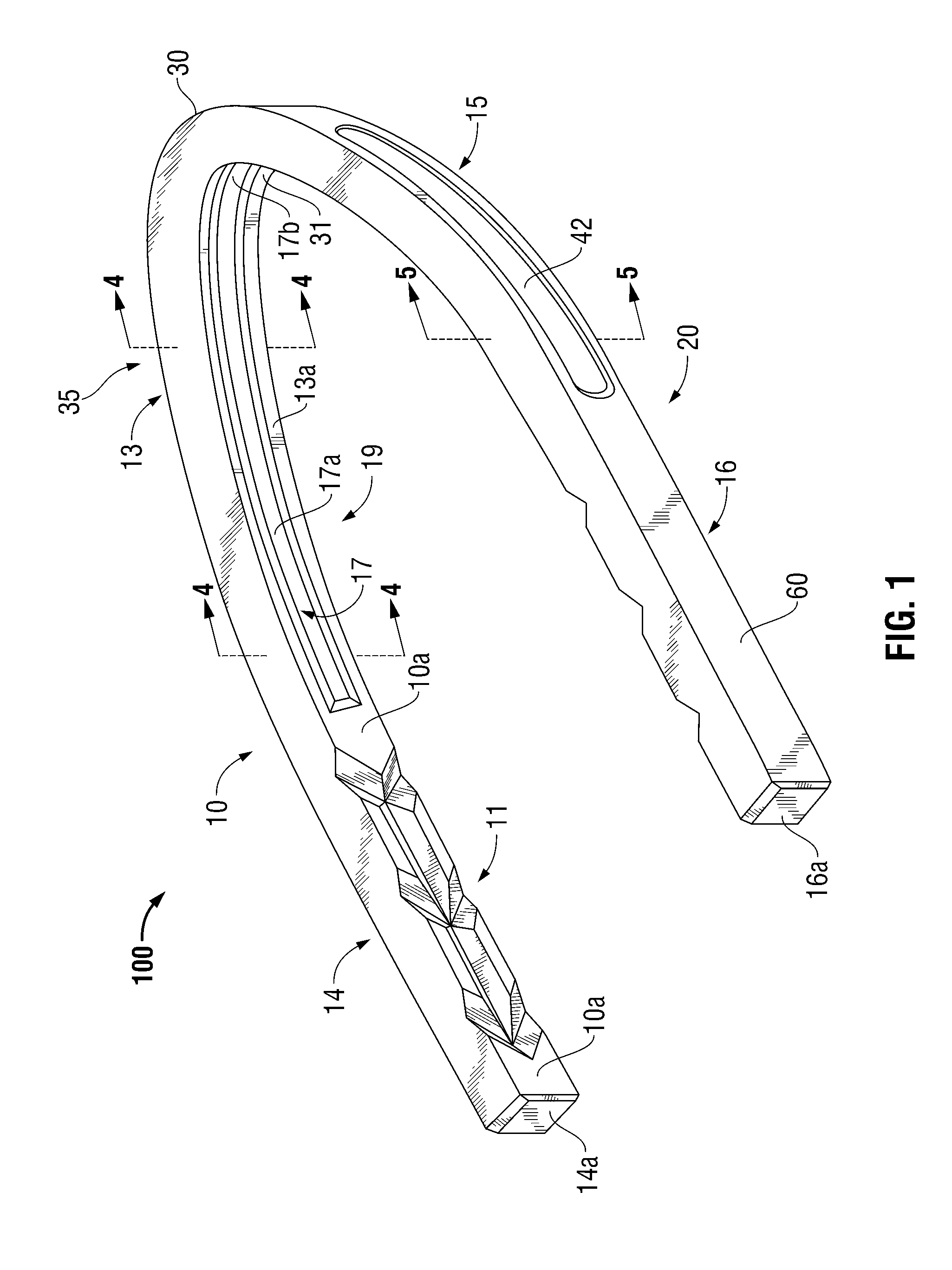 Surgical hemostatic clip including work-hardened, movement-inhibiting structure and method of manufacturing same