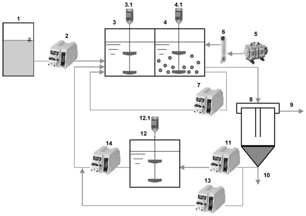 Device and method for side-flow enhanced biological phosphorus removal process developed based on carbon source in excess sludge