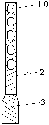 Badminton racket in shape of rounded rectangle