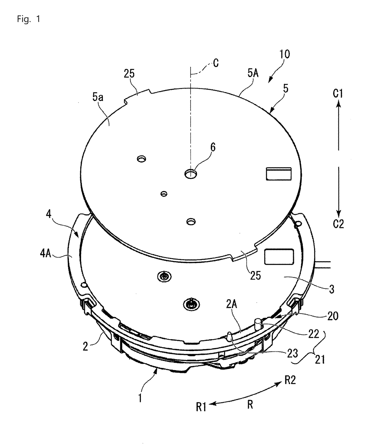 Portable apparatus component fixation structure