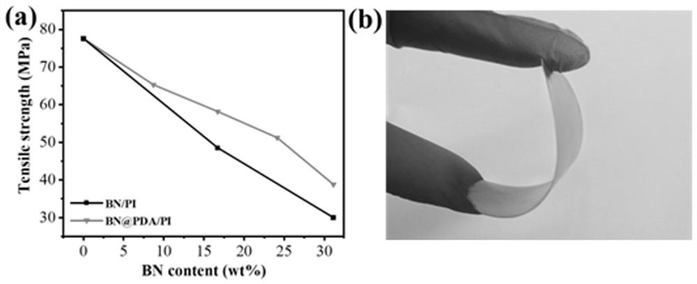 A high thermal conductivity polydopamine modified boron nitride/polyimide composite material and its preparation method