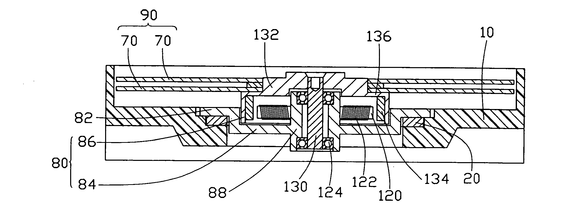 Data storage device with dampers