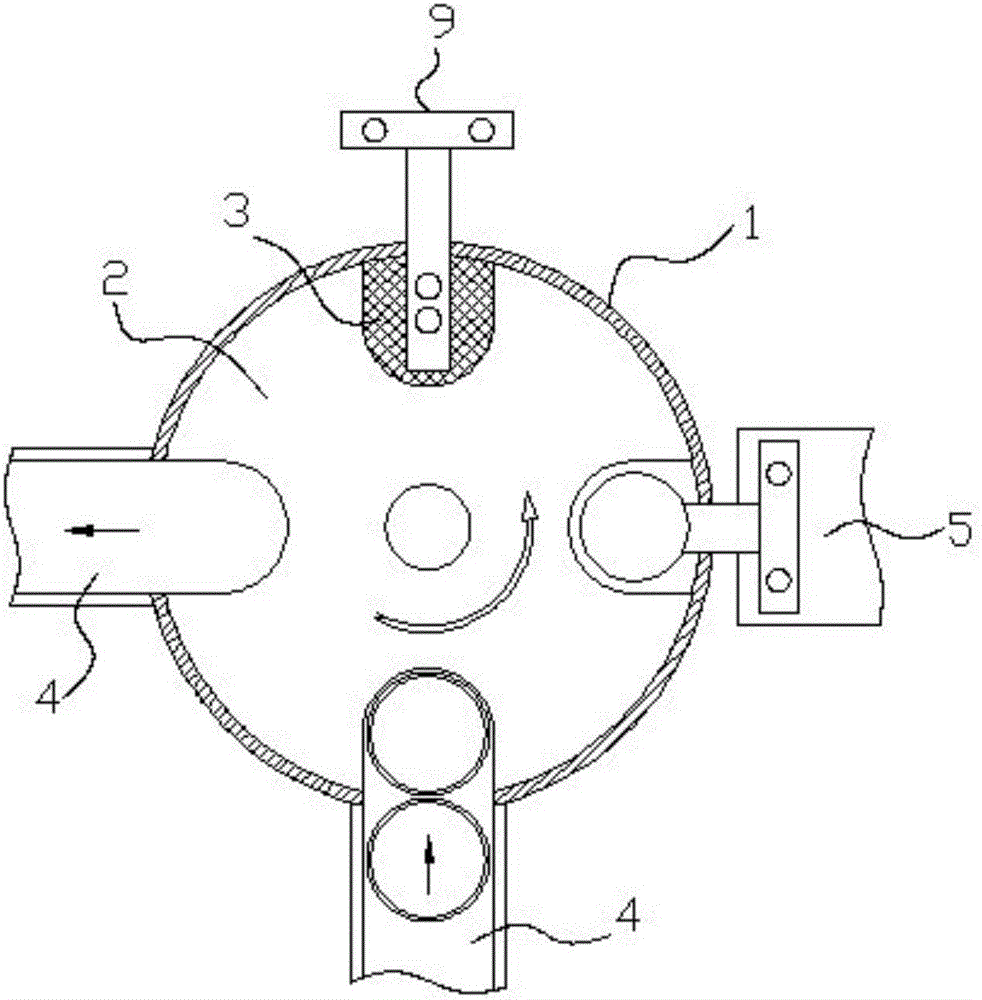 Continuous type all-directional automatic cleaning equipment in canned mandarin orange processing system