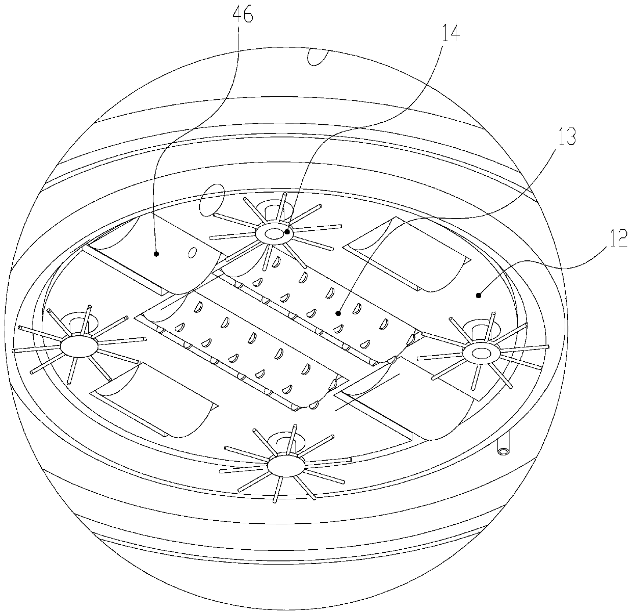 Treatment system used for garden pond sludge