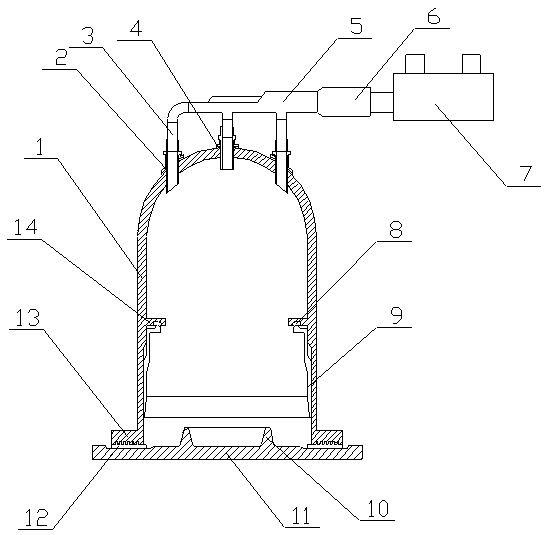 Aluminum silicon tempered glass low-temperature fatigue detecting device