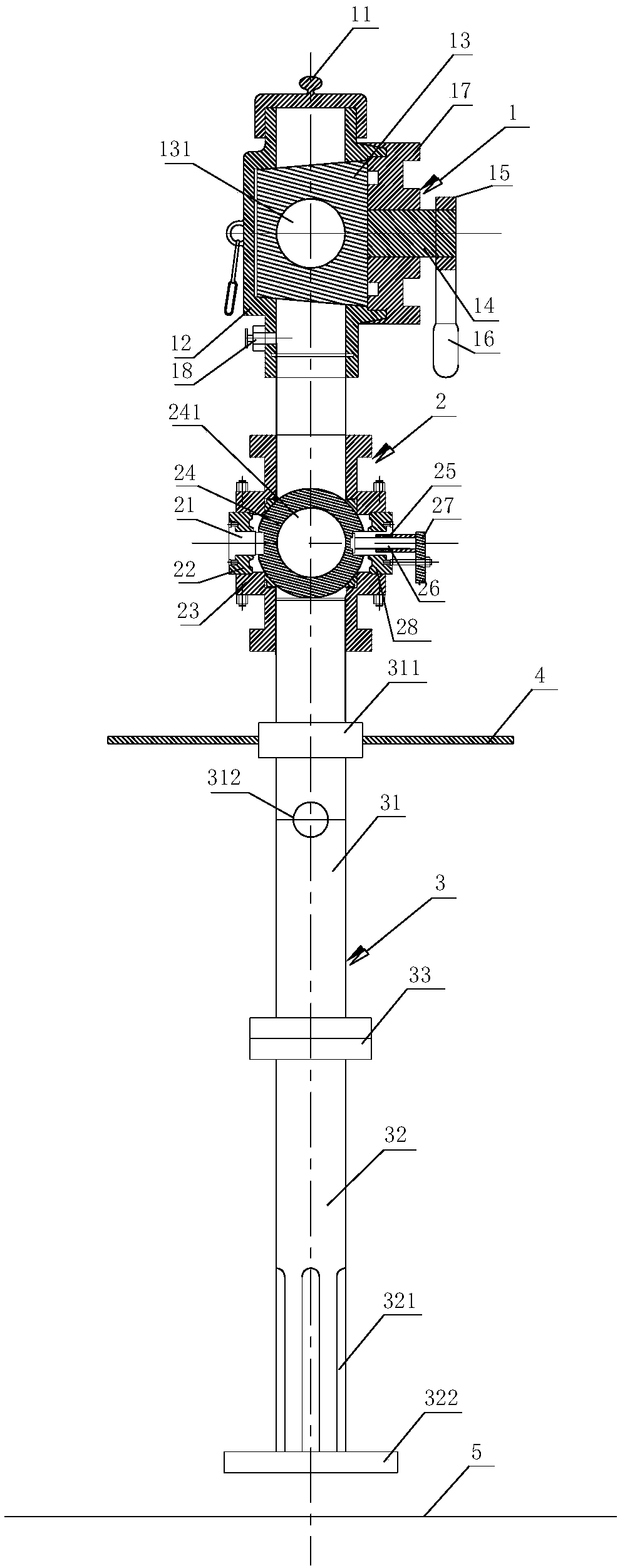 Marine nuclear power platform sounding device and sounding method thereof