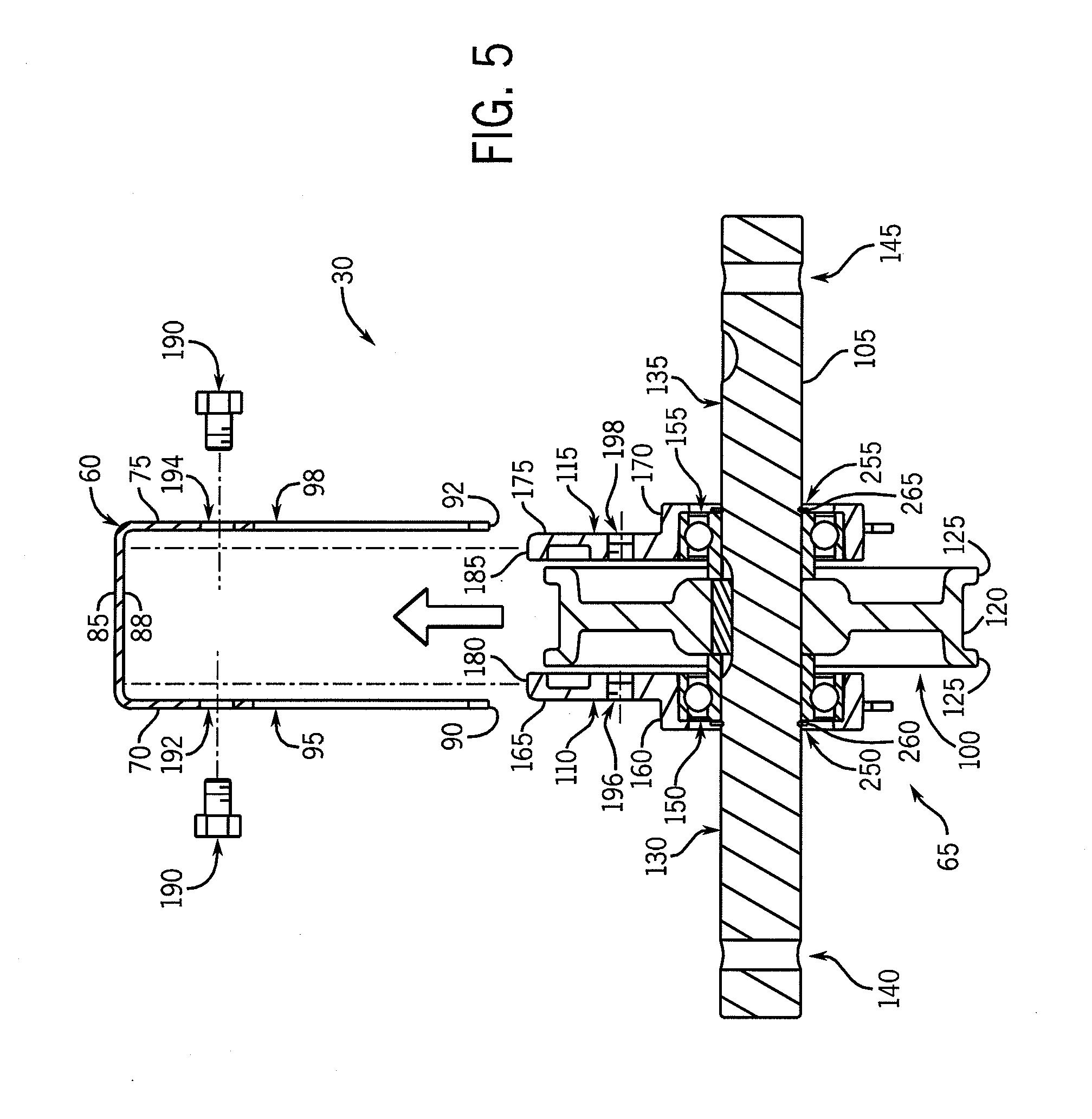 Modular wheel assembly for a carriage in a mobile storage system