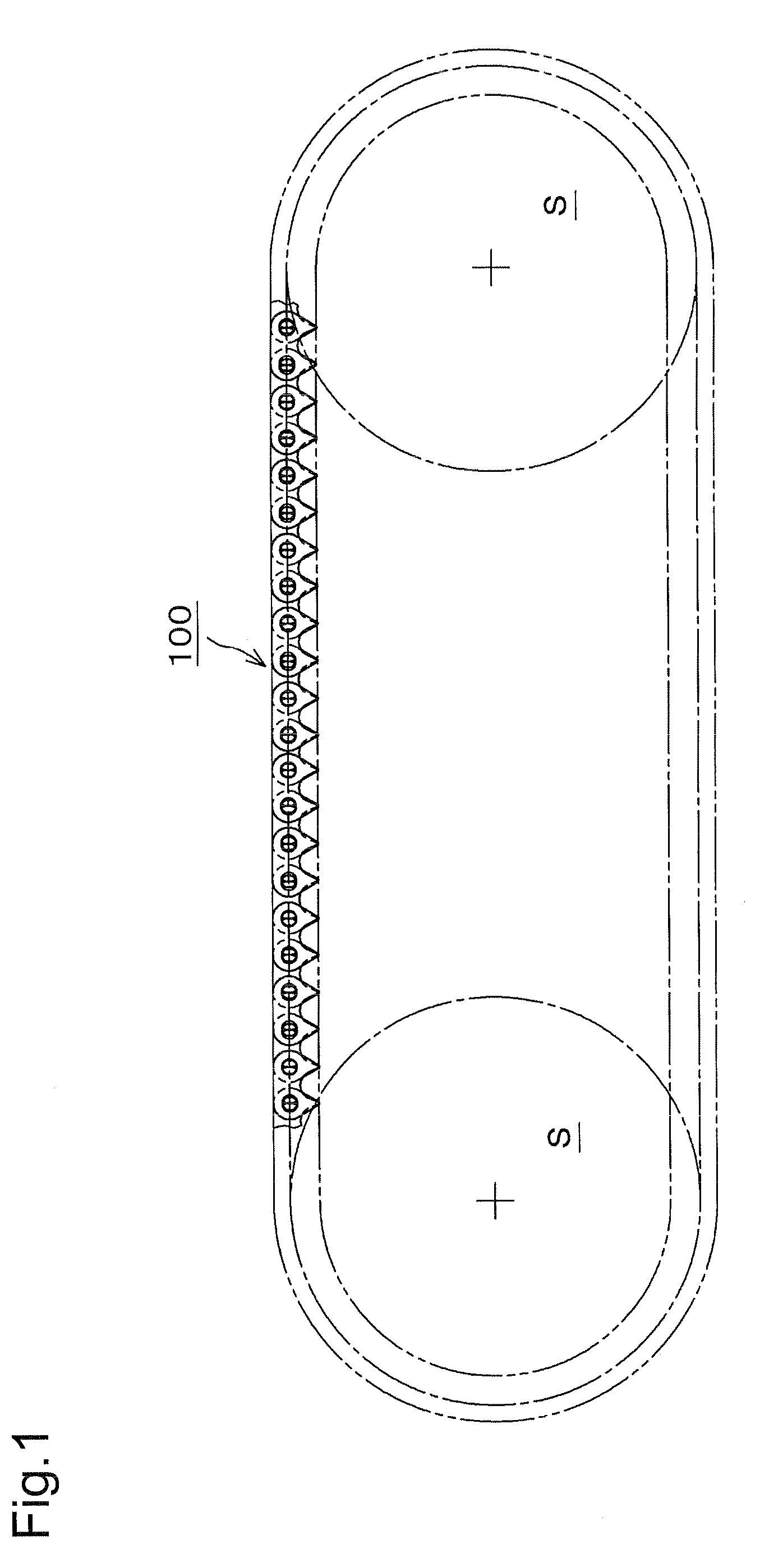 Rocker joint pin type silent chain