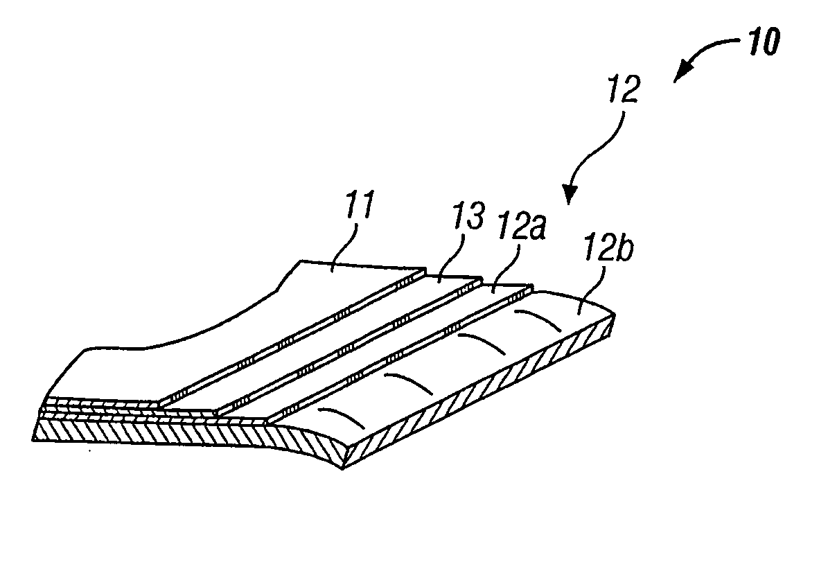 Apparatus for producing scored lines in a film