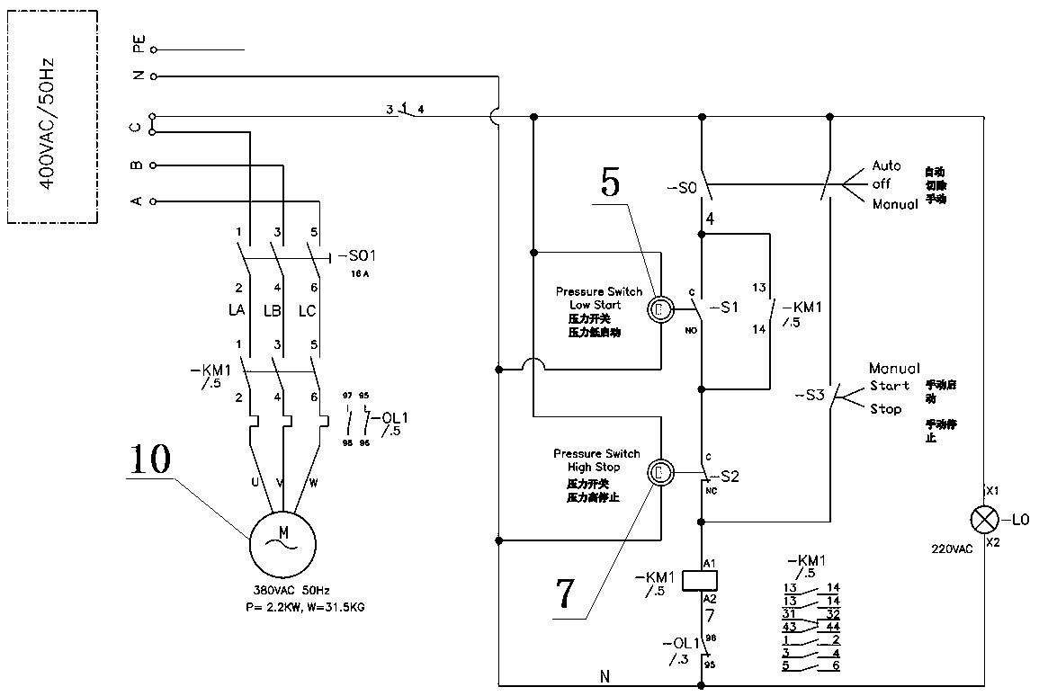 Runner cone pressure resistance test device of axial-flow Kaplan turbine and control method