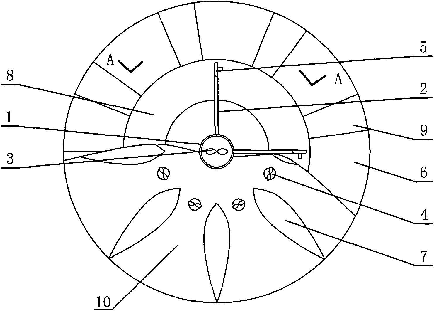 Solar hot gas flow generating device