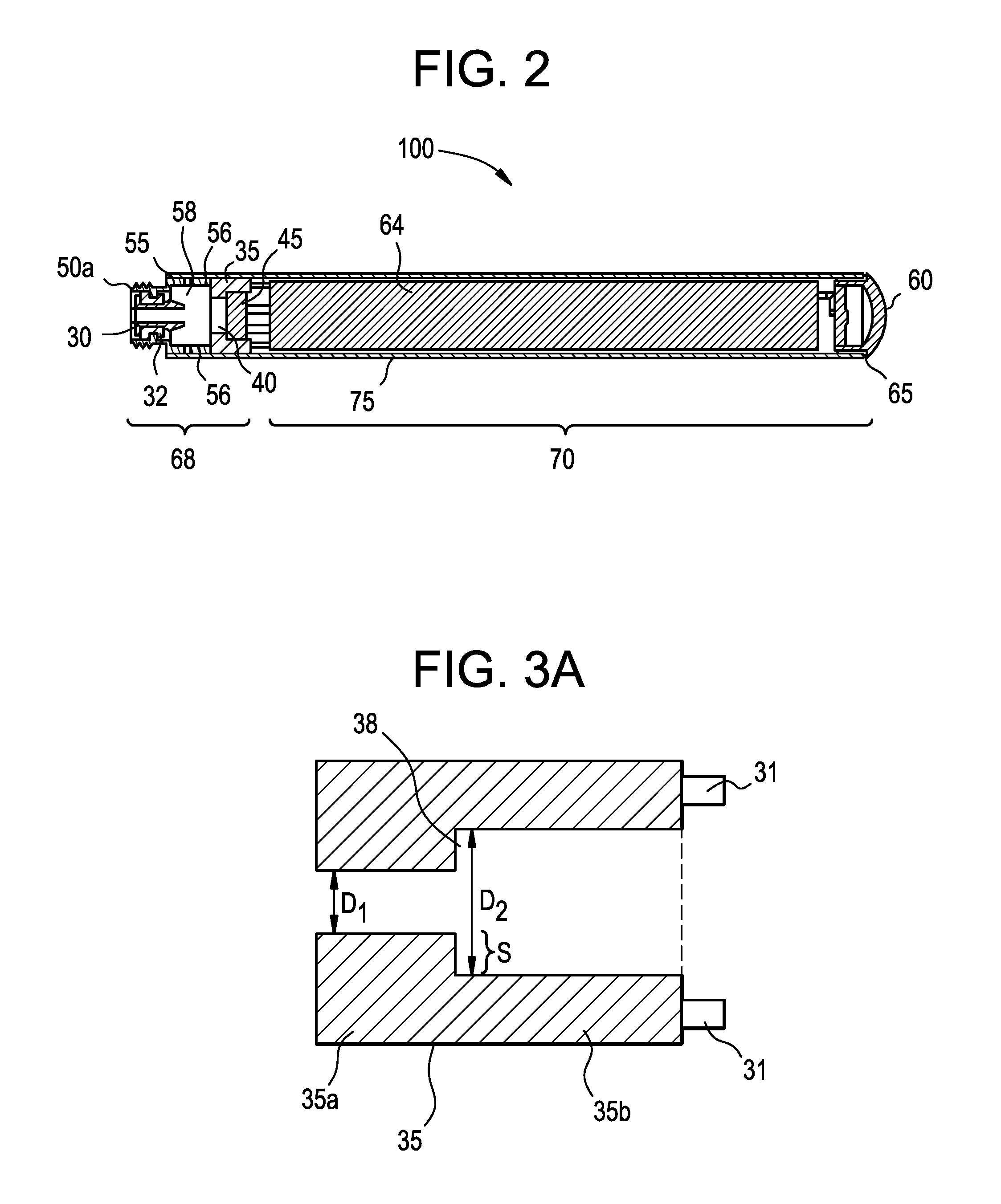 Power supply section configuration for an electronic vaping device and electronic vaping device