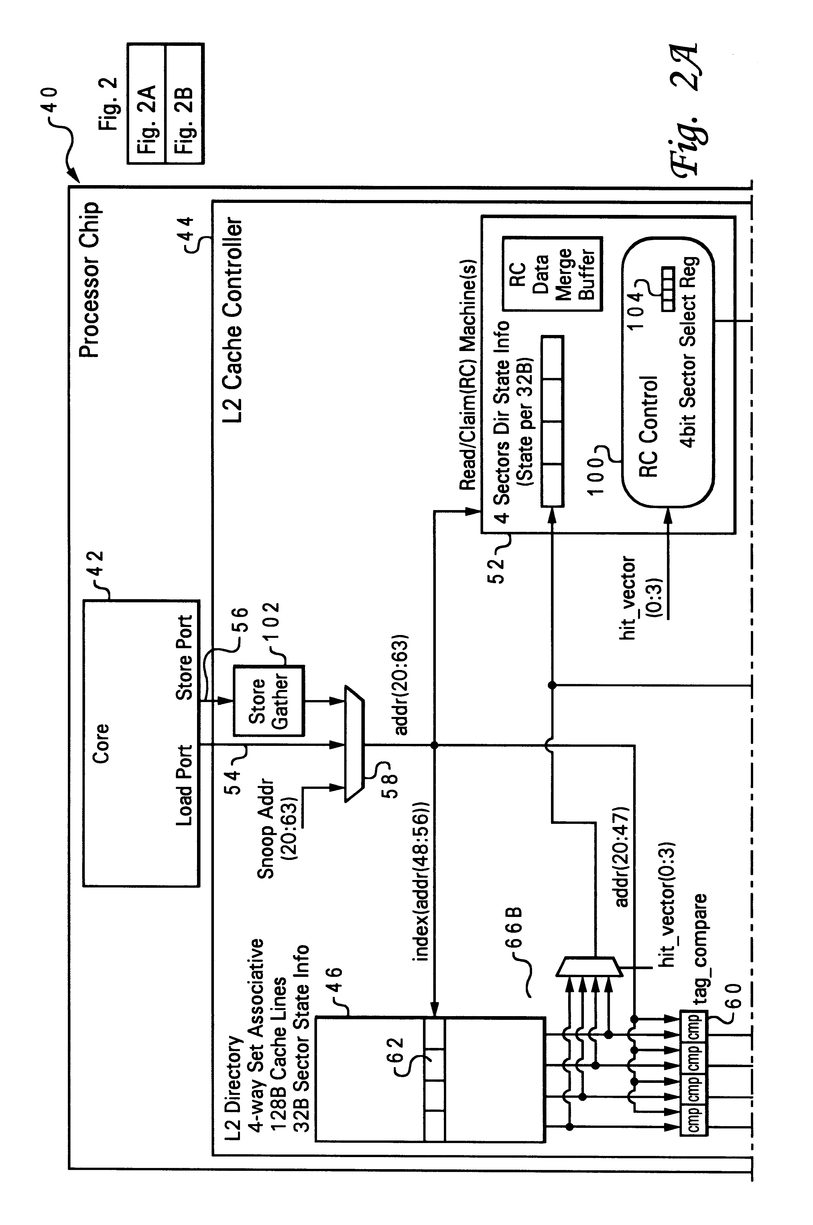 Multiprocessor computer system with sectored cache line mechanism for cache intervention