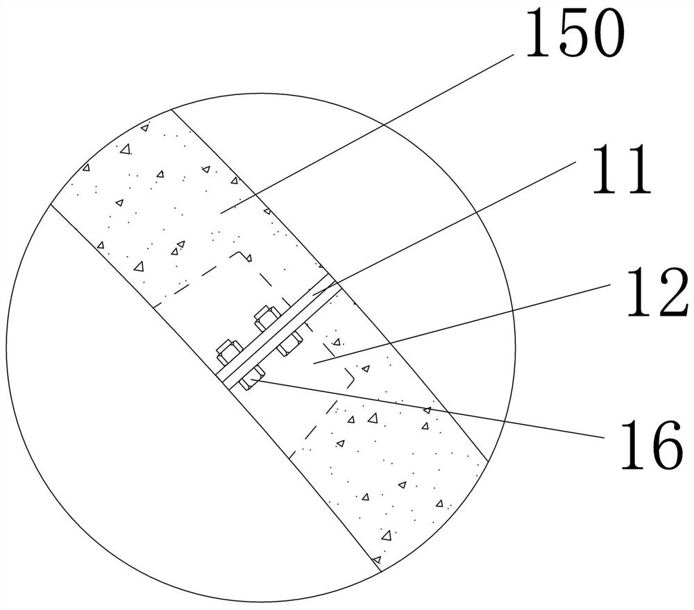 Duct piece whole ring structure and duct piece whole ring prefabricating method