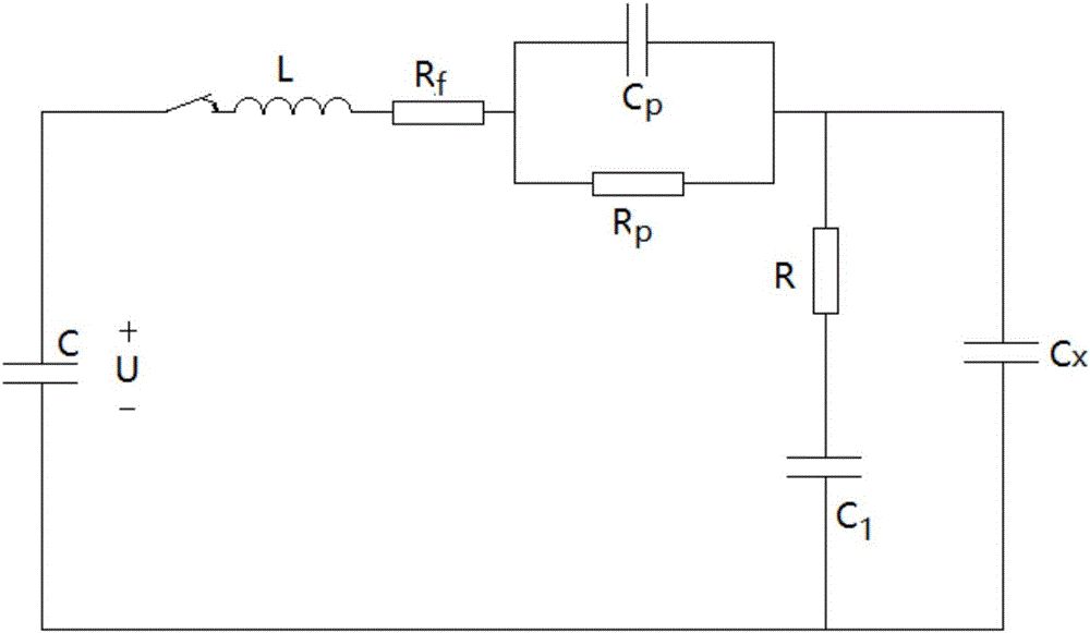 Lightning impulse testing circuit and lightning impulse testing method used for capacitive composite insulation busbar system