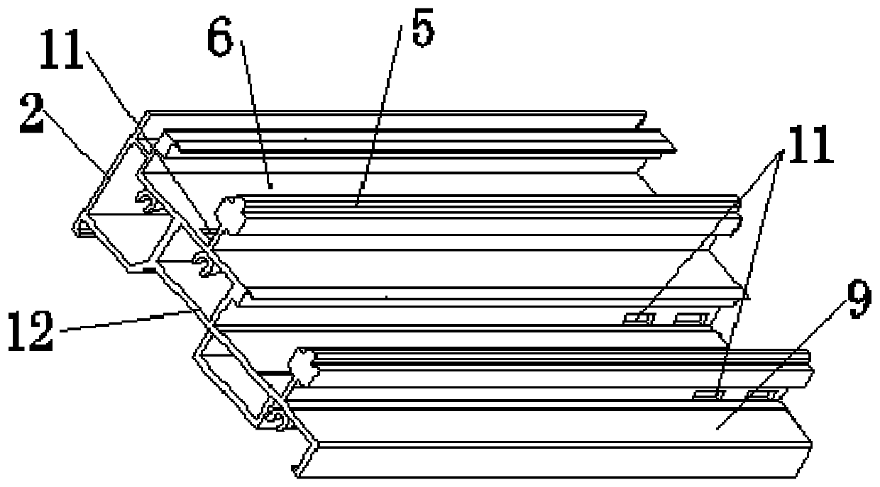 Multichannel sealing overall circuitous water discharging sliding window