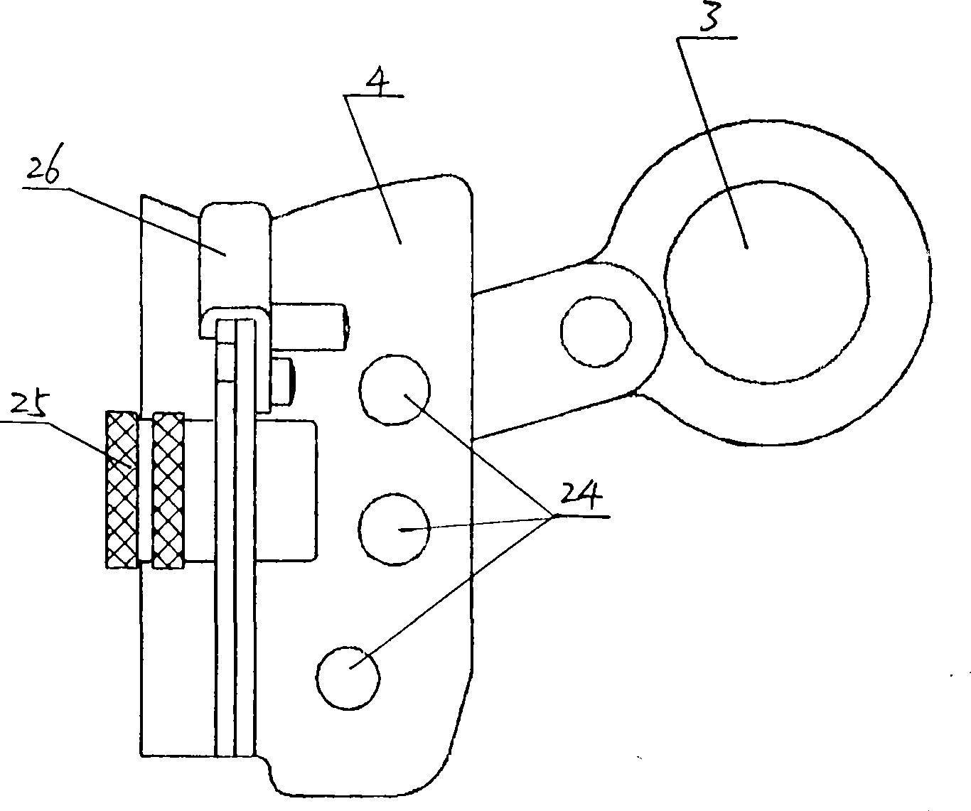 Falling-proof equipment for human on electrical pole with rope sleeve regulating lever