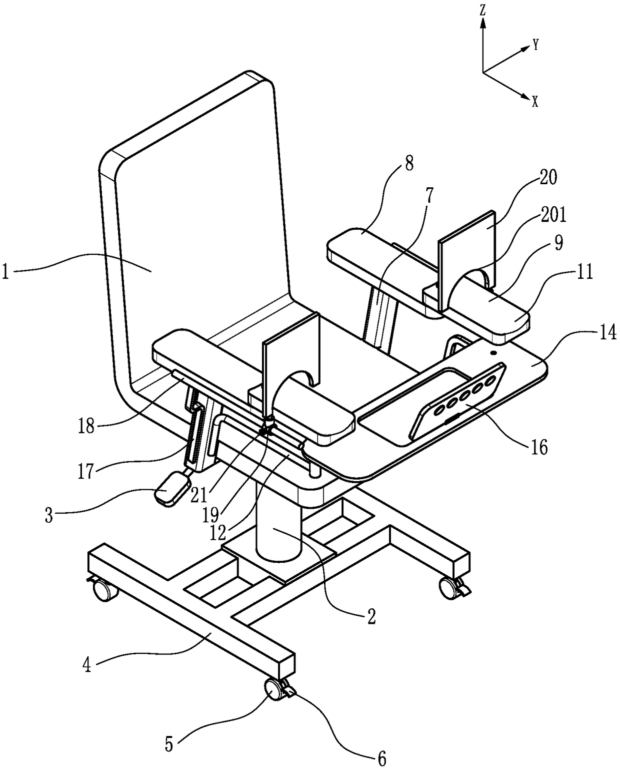 Blood sampling seat for infant