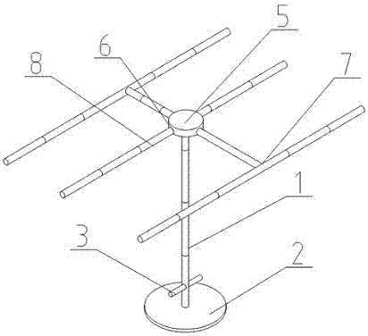 Telescopic grape culture frame shaped like Chinese character 'wang'