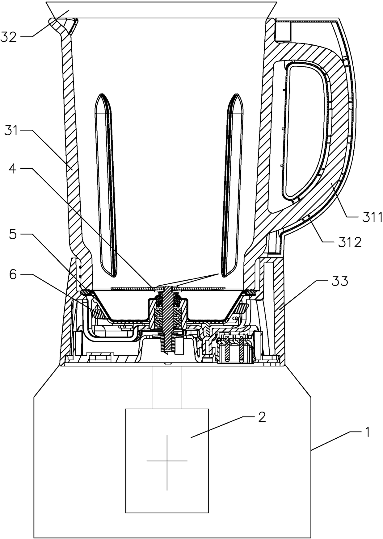 Nut paste processing method of food processer