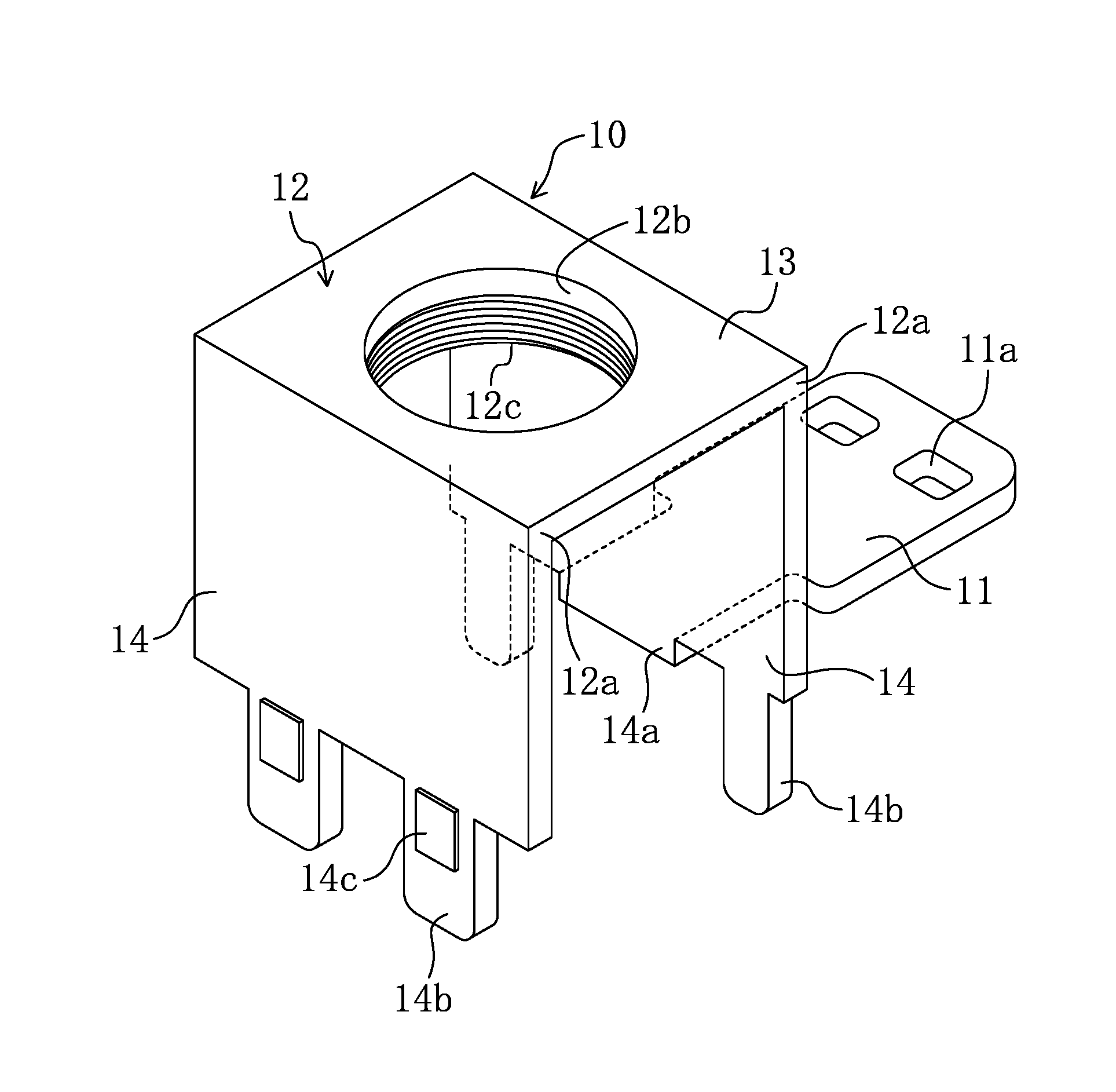 Connecting member of electrical circuit