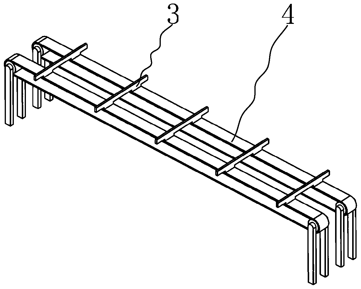 Food processing and packaging conveying device