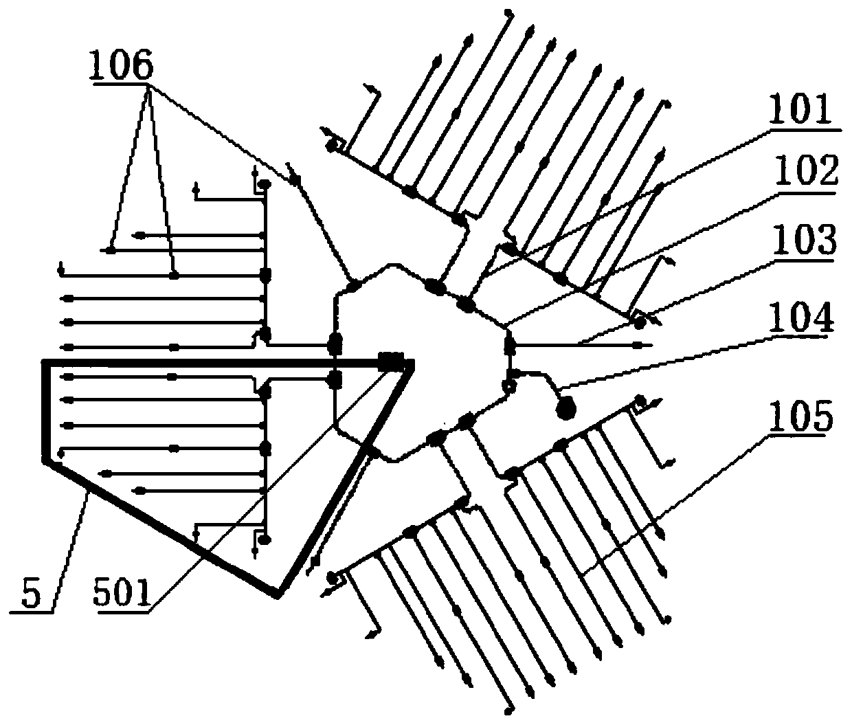 Harmful gas blowing system applied to ocean platform pile shoe