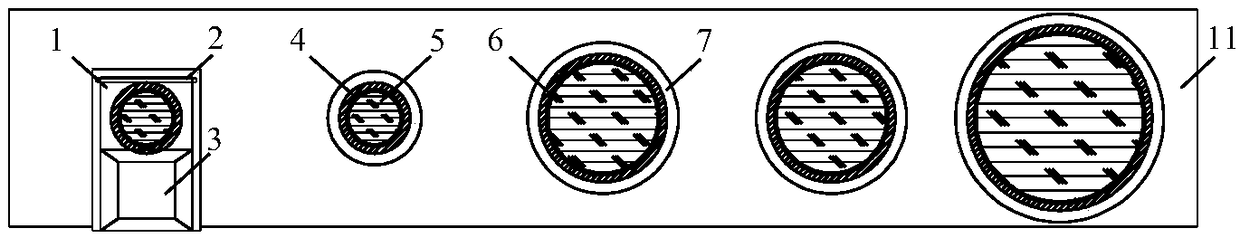 Sampling device for obtaining cemented filling slurry on different layers and working method thereof