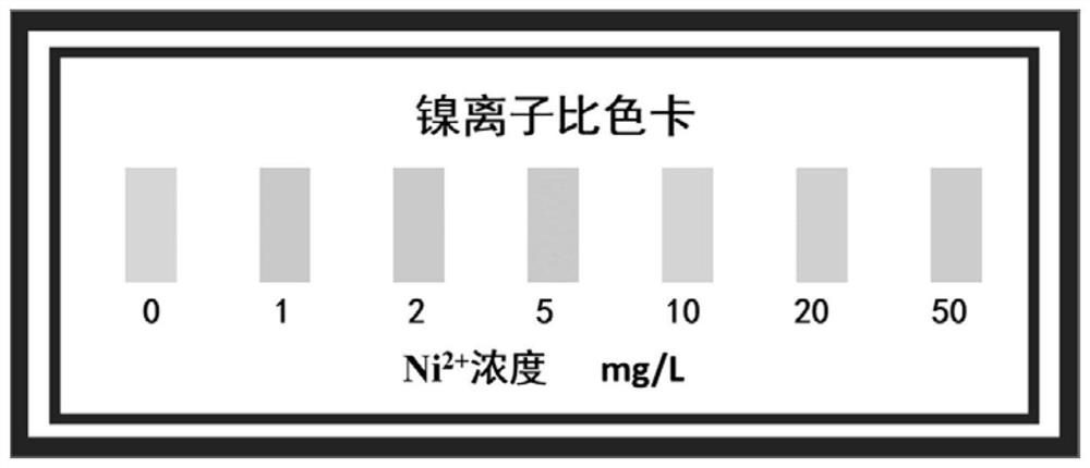 Method and device for rapidly detecting nickel ions