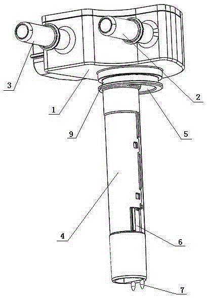 Integrated type filter fuel oil heating and water level sensing device