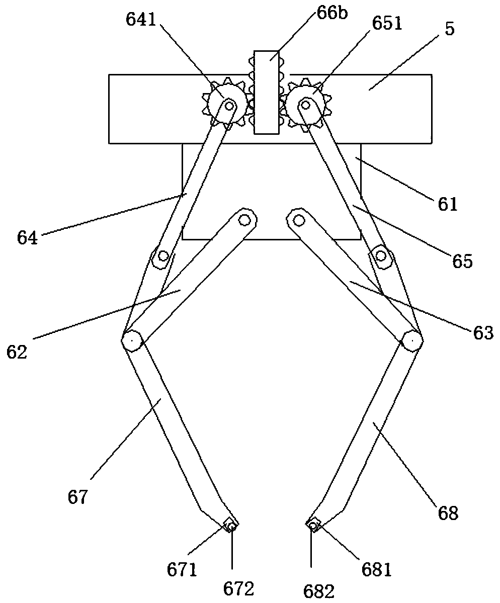 Multifunctional rotary displacement conveying mechanical arm capable of taking materials in branched mode