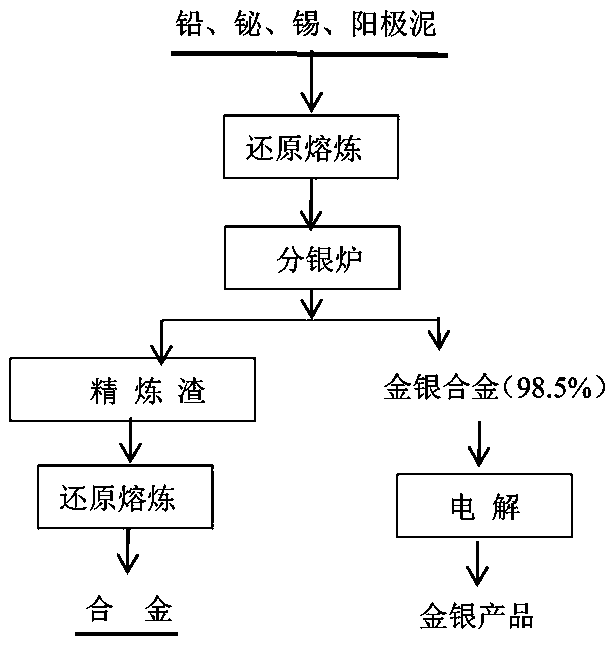 Technique for purifying and enriching Au and Ag from noble metal alloy