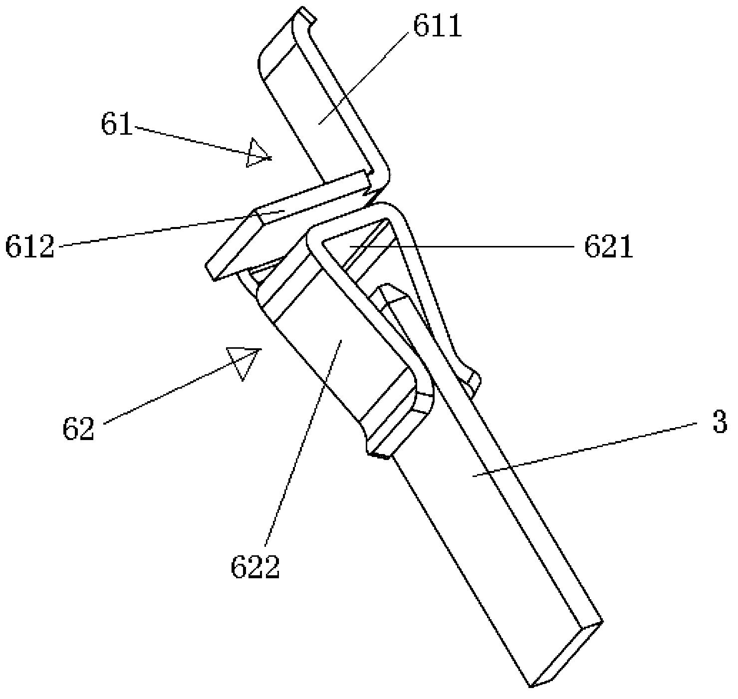 Low-cost large-current clip terminal for electric connector