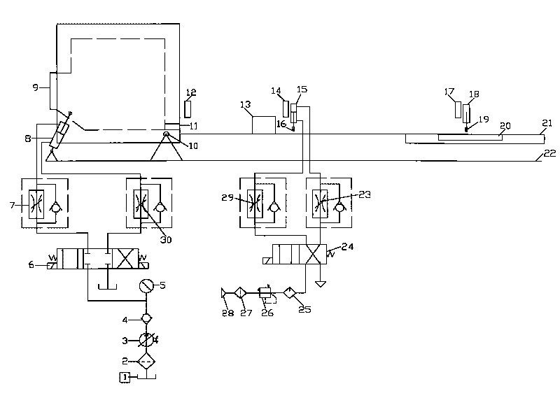 Device for automatically controlling semicontinuous casting liquid level of aluminum and aluminum alloy