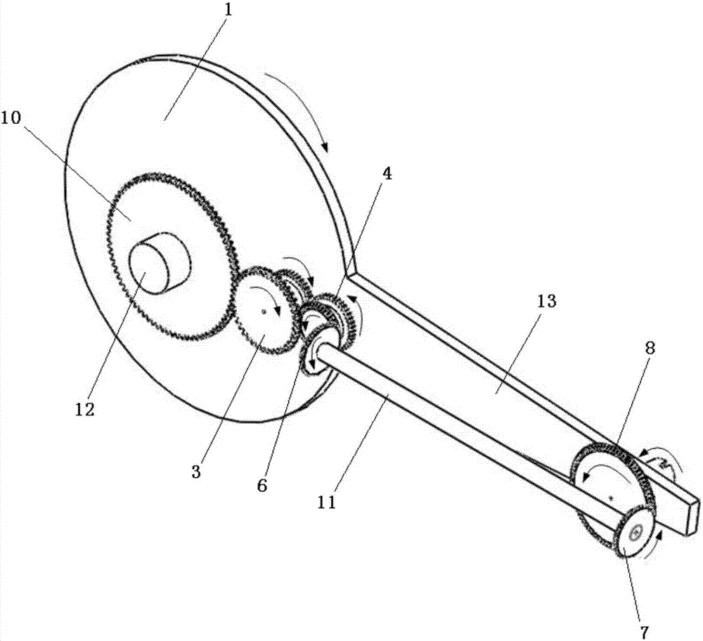 Synchronous rotation mechanism of galloping calibration device